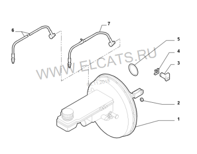 Трубка вакуумная усилителя тормозов для Fiat Ducato (Фиат Дукато 2,3 M11  EGR)