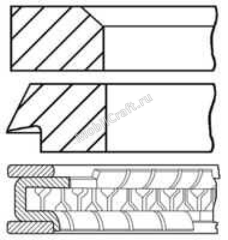 кольца поршневые комплект на 4 цилиндра d83x1.75x1.75x4 STD (1) Peugeot 405 88>
