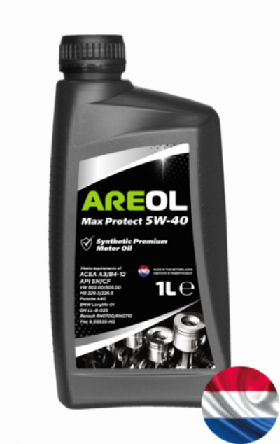Масло моторное синтетическое 5W-40 (1L) AREOL Max Protect.